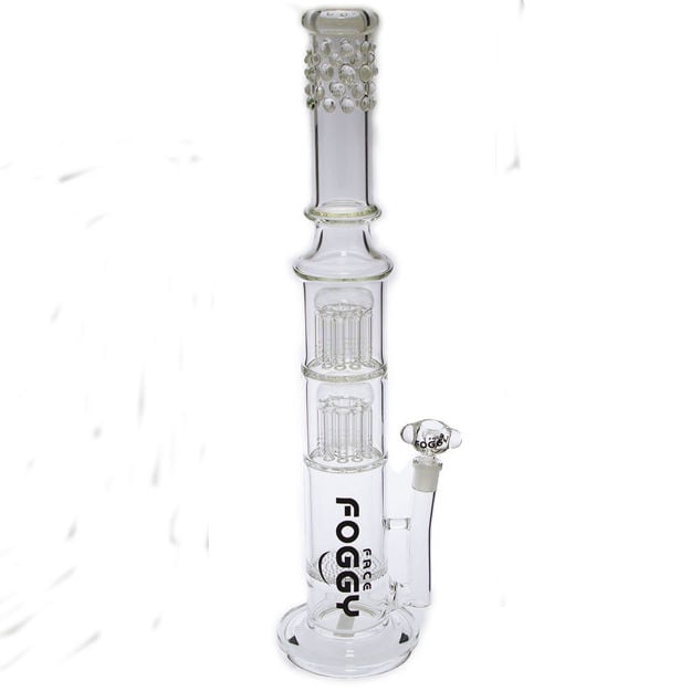 Foggy – 19.5" Double Tree Percolator Beaker Bong