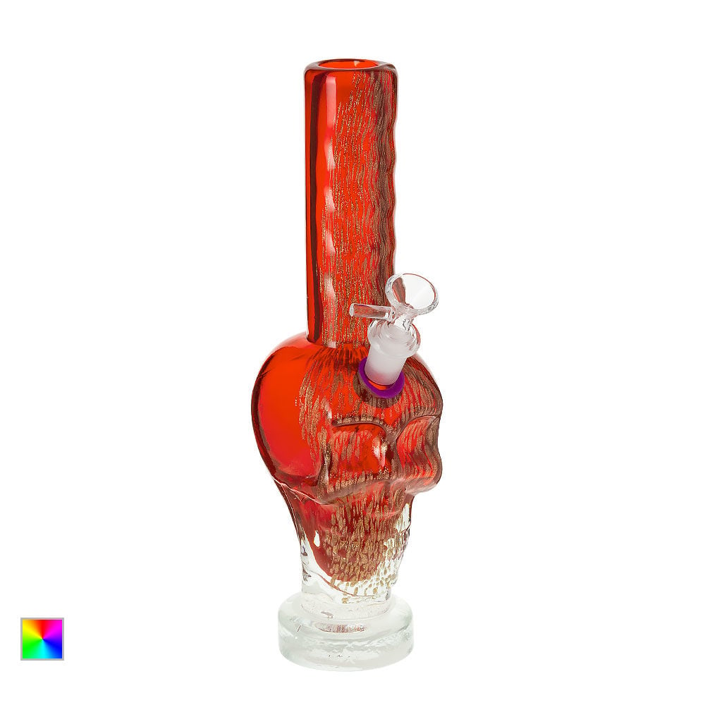 red skull soft glass bong