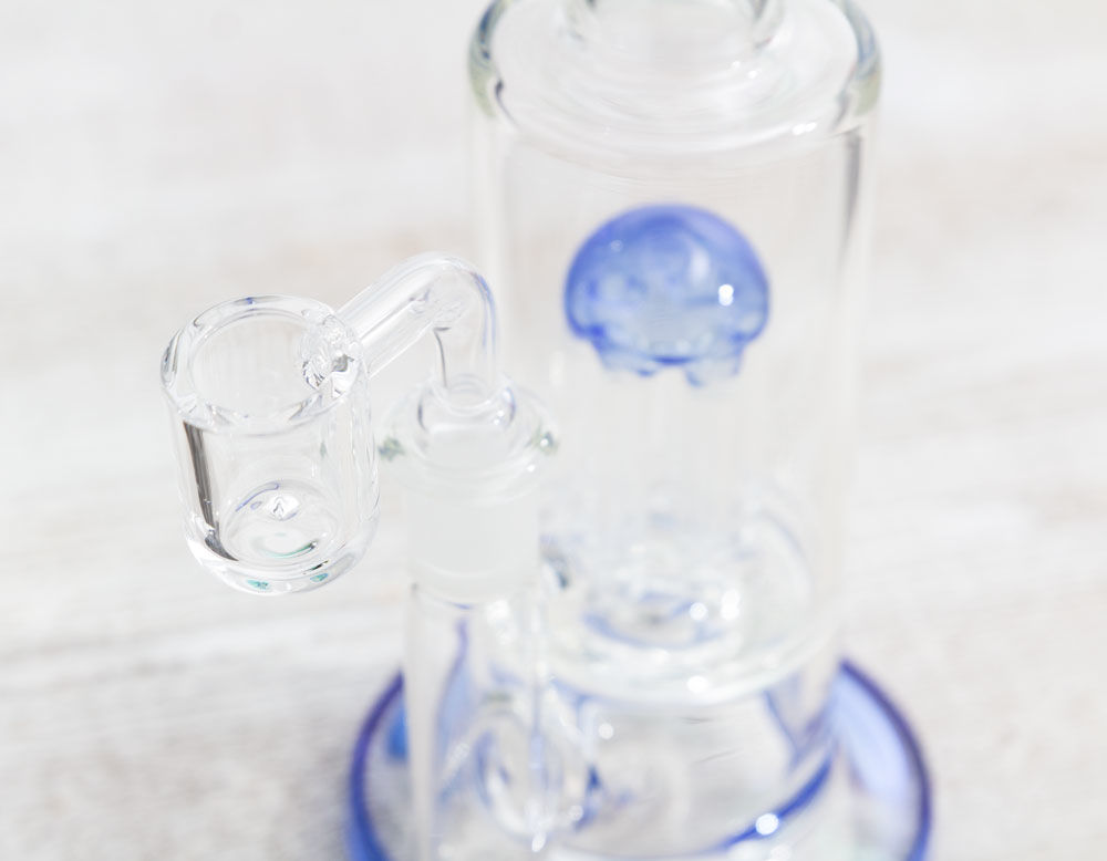 tree perc dab rig with quartz banger nail