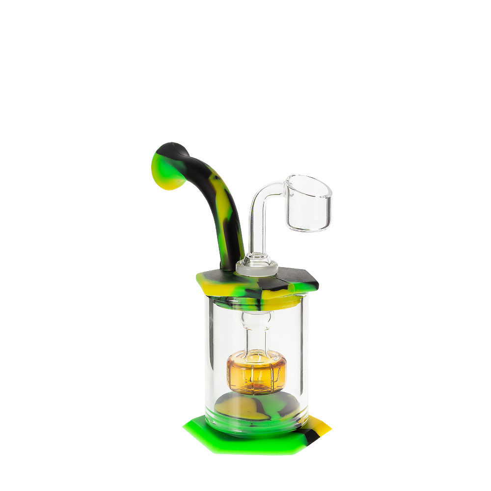 silicone hybrid showerhead perc dab rig