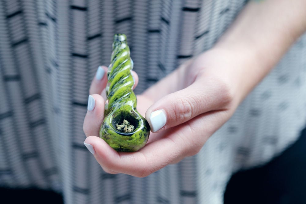 pipe with cannabis