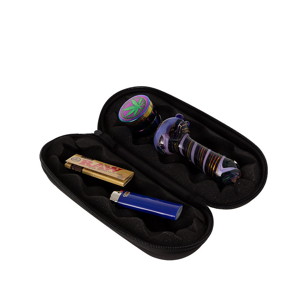 SPOON PIPE & GRINDER TRAVEL KIT